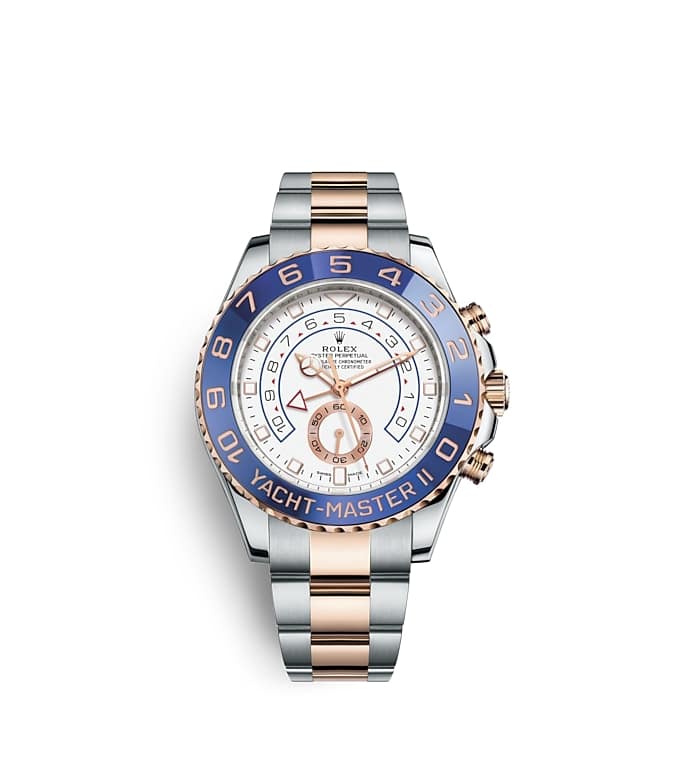 Rolex Yacht-Master | 116681 | Yacht-Master II | หน้าปัดสีอ่อน | ขอบนาฬิกา Ring Command | หน้าปัดสีขาว | Everose Rolesor | m116681-0002 | ชาย Watch | Rolex Official Retailer - Srichai Watch