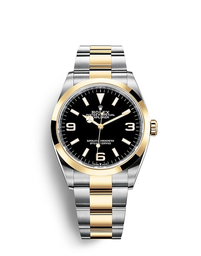Rolex Explorer | 124273 | Explorer | Dark dial | Black dial | Smooth Bezel | Yellow Rolesor | m124273-0001 | Men Watch | Rolex Official Retailer - Srichai Watch