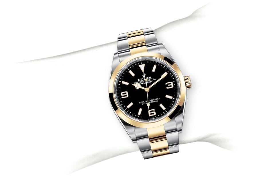 Rolex Explorer | 124273 | Explorer | Dark dial | Black dial | Smooth Bezel | Yellow Rolesor | m124273-0001 | Men Watch | Rolex Official Retailer - Srichai Watch