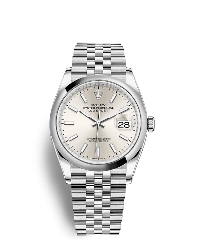 Rolex Datejust | 126200 | Datejust 36 | Light dial | Silver dial | Oystersteel | The Jubilee bracelet | m126200-0001 | Men Watch | Rolex Official Retailer - Srichai Watch