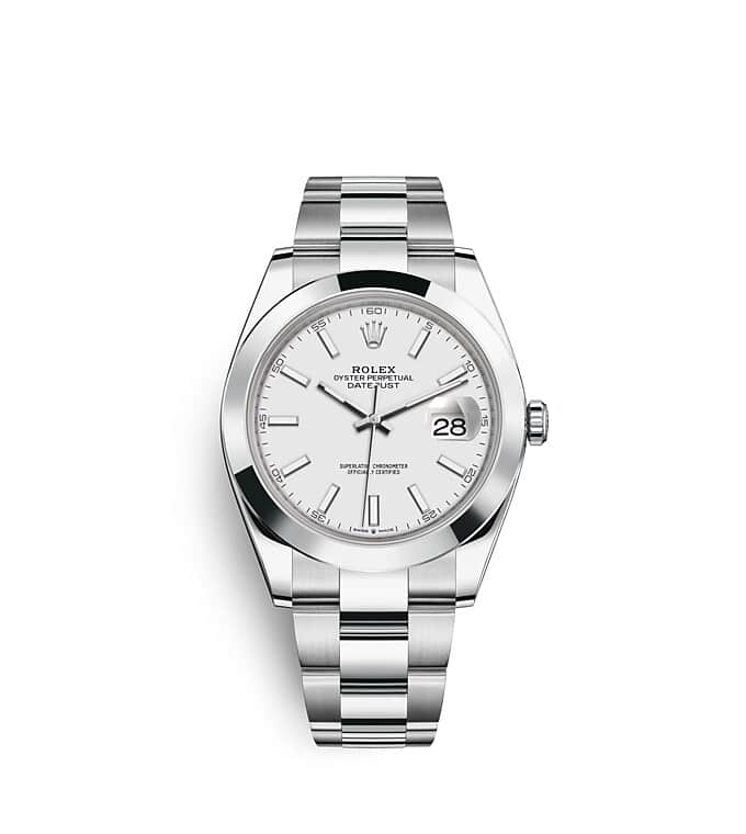 Rolex Datejust | 126300 | Datejust 41 | Light dial | White dial | Oystersteel | The Oyster bracelet | m126300-0005 | Men Watch | Rolex Official Retailer - Srichai Watch