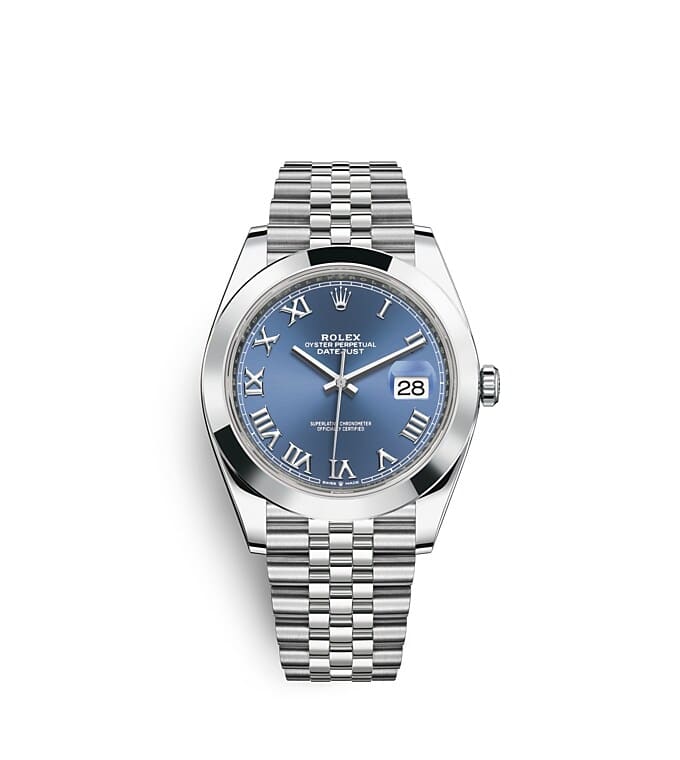 Rolex Datejust | 126300 | Datejust 41 | Coloured dial | Azzurro-blue dial | Oystersteel | The Jubilee bracelet | m126300-0018 | Men Watch | Rolex Official Retailer - Srichai Watch