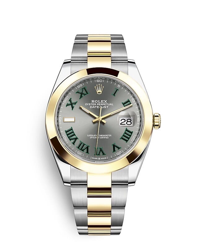 Rolex Datejust | 126303 | Datejust 41 | Dark dial | Slate Dial | Yellow Rolesor | The Oyster bracelet | m126303-0019 | Men Watch | Rolex Official Retailer - Srichai Watch