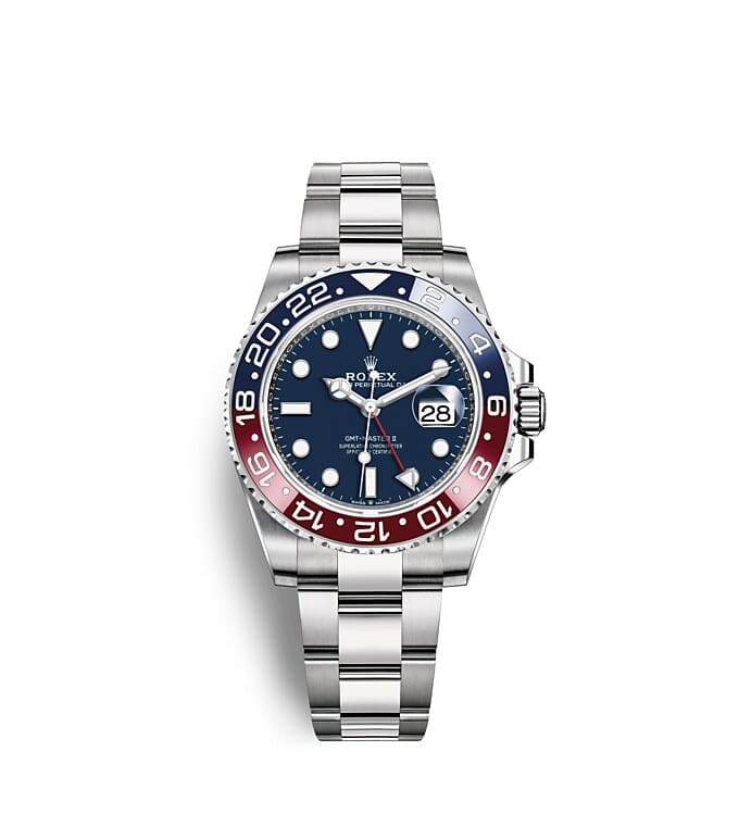 Rolex GMT-Master II | 126719BLRO | GMT-Master II | หน้าปัดสี | ขอบหน้าปัดแสดงเวลา 24 ชั่วโมงแบบหมุนได้ | หน้าปัดสีน้ำเงินเข้ม | ทองคำขาว 18 กะรัต | m126719blro-0003 | ชาย Watch | Rolex Official Retailer - Srichai Watch