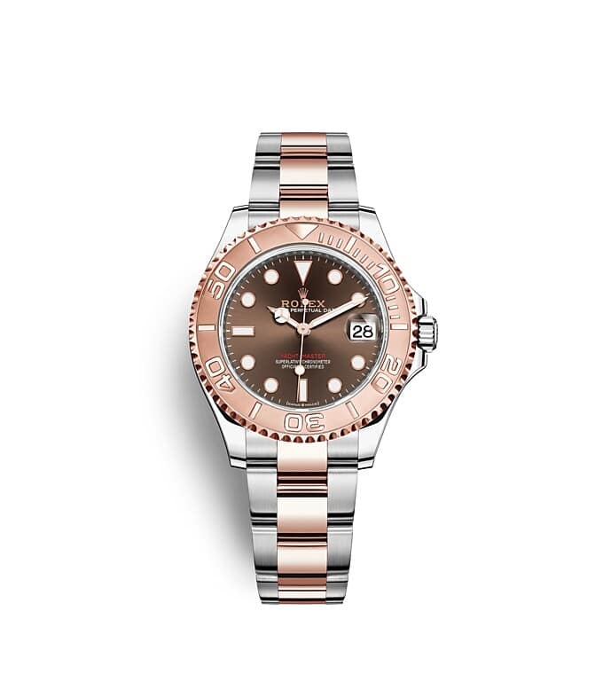 Rolex Yacht-Master | 268621 | Yacht-Master 37 | หน้าปัดสีเข้ม | ขอบหน้าปัดแบบหมุนได้สองทิศทาง | หน้าปัดสีช็อกโกแลต | Everose Rolesor | m268621-0003 | หญิง Watch | Rolex Official Retailer - Srichai Watch