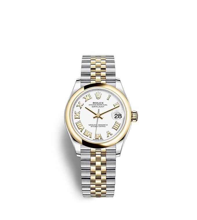 Rolex Datejust | 278243 | Datejust 31 | หน้าปัดสีอ่อน | หน้าปัดสีขาว | Yellow Rolesor | สายนาฬิกา Jubilee | m278243-0002 | หญิง Watch | Rolex Official Retailer - Srichai Watch