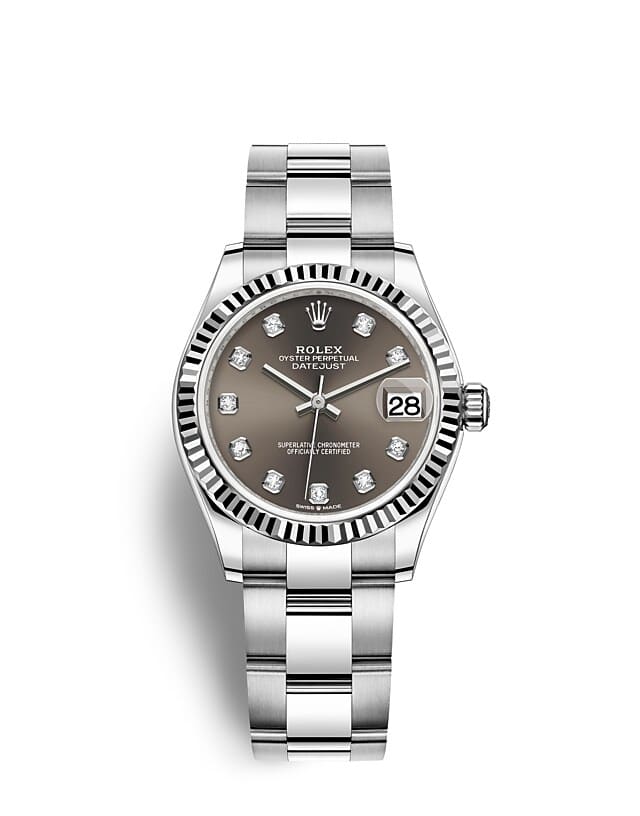 Rolex Datejust | 278274 | Datejust 31 | Dark dial | Dark Grey Dial | The Fluted Bezel | White Rolesor | m278274-0007 | Women Watch | Rolex Official Retailer - Srichai Watch