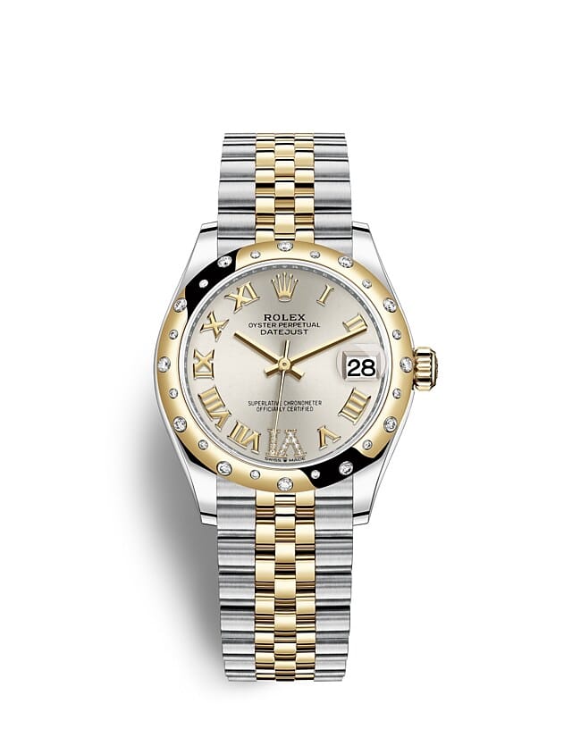 Rolex Datejust | 278343RBR | Datejust 31 | Light dial | Silver dial | Diamond-Set Bezel | Yellow Rolesor | m278343rbr-0004 | Women Watch | Rolex Official Retailer - Srichai Watch