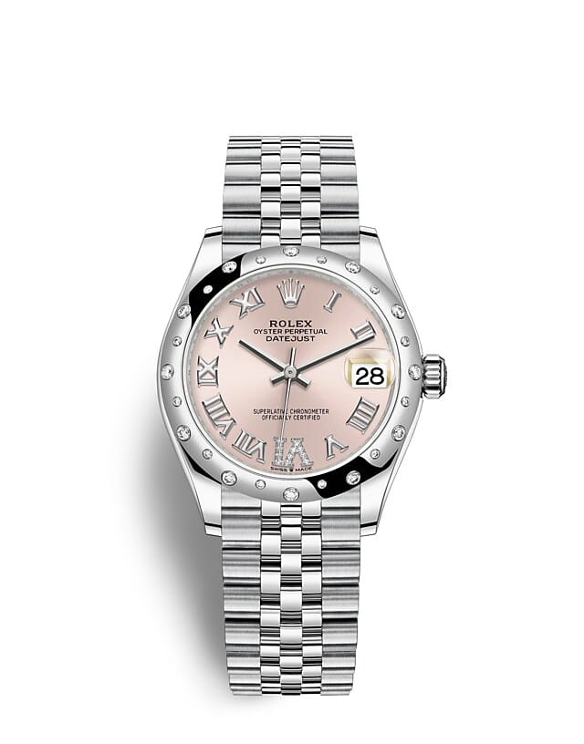 Rolex Datejust | 278344RBR | Datejust 31 | Coloured dial | Pink Dial | Diamond-Set Bezel | White Rolesor | m278344rbr-0026 | Women Watch | Rolex Official Retailer - Srichai Watch