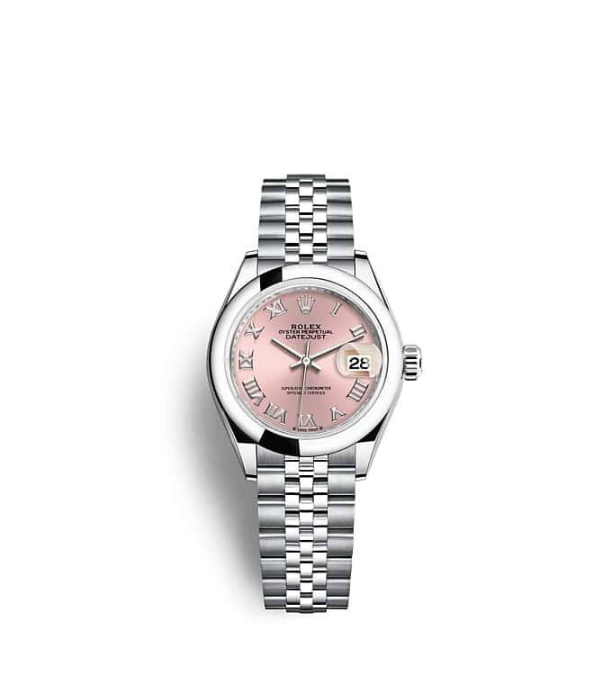 Rolex Lady-Datejust | 279160 | Lady-Datejust | Coloured dial | Pink Dial | Oystersteel | The Jubilee bracelet | m279160-0013 | Women Watch | Rolex Official Retailer - Srichai Watch