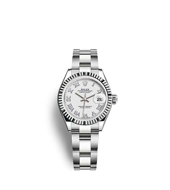 Rolex Lady-Datejust | 279174 | Lady-Datejust | Light dial | The Fluted Bezel | White dial | White Rolesor | m279174-0020 | Women Watch | Rolex Official Retailer - Srichai Watch