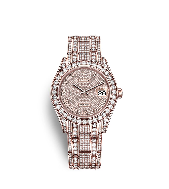 Rolex Pearlmaster | 86405RBR | Pearlmaster 39 | หน้าปัดคลุมด้วยเพชร | หน้าปัดประดับเพชร | ขอบหน้าปัดประดับเพชร | เอเวอร์โรสโกลด์ 18 กะรัต | m86405rbr-0001 | หญิง Watch | Rolex Official Retailer - Srichai Watch