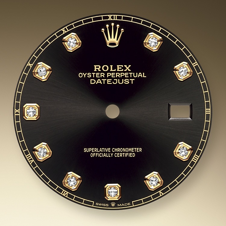 Rolex Datejust | 126333 | Datejust 41 | Dark dial | Bright black dial | The Fluted Bezel | Yellow Rolesor | m126333-0005 | Men Watch | Rolex Official Retailer - Srichai Watch