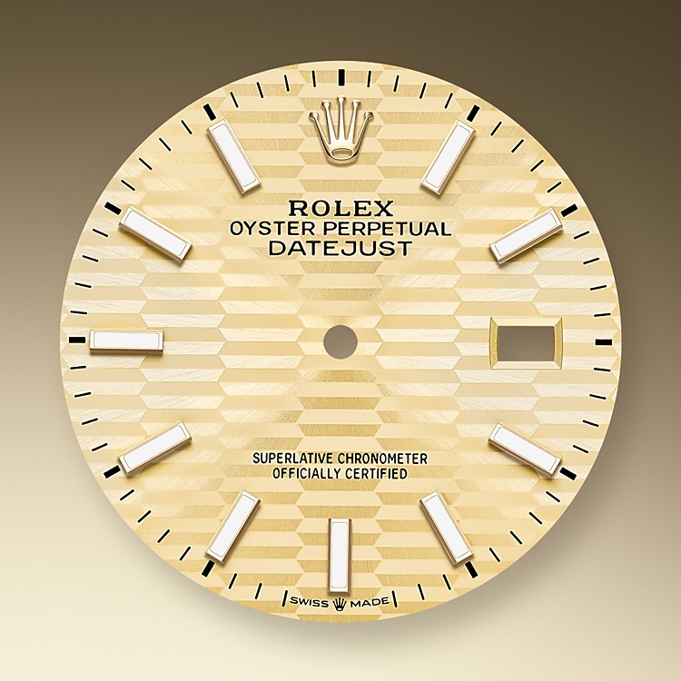 Rolex Datejust | 126233 | Datejust 36 | หน้าปัดสี | หน้าปัดสีทอง | ขอบหน้าปัดแบบเซาะร่อง | Yellow Rolesor | m126233-0039 | ชาย Watch | Rolex Official Retailer - Srichai Watch
