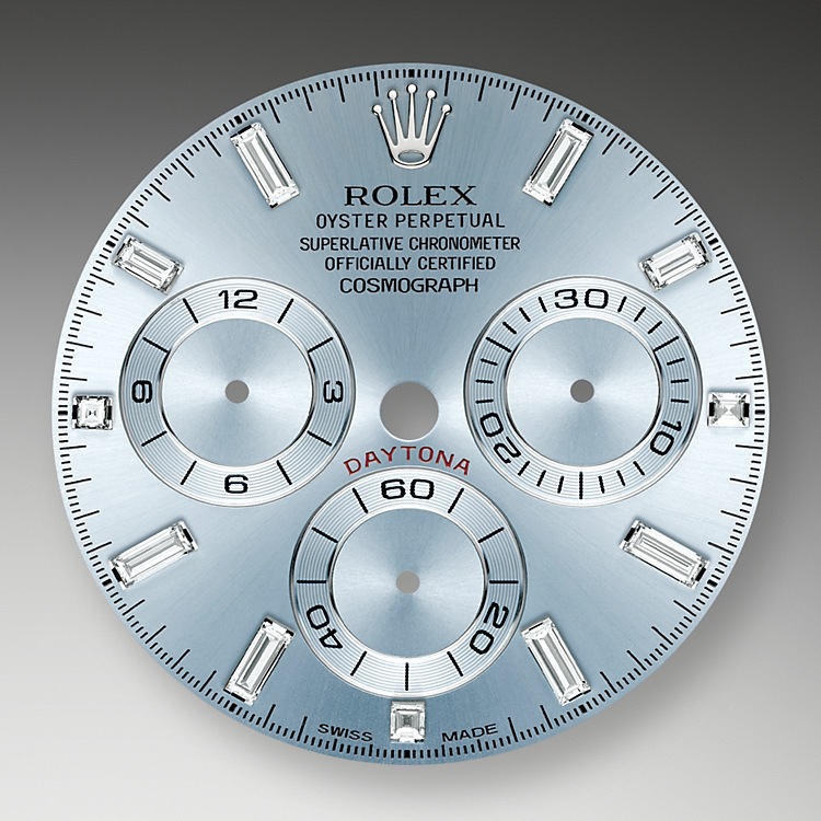 Rolex Cosmograph Daytona | 116506 | Cosmograph Daytona | Coloured dial | Ice-Blue Dial | The tachymetric scale | Platinum | m116506-0002 | Men Watch | Rolex Official Retailer - Srichai Watch