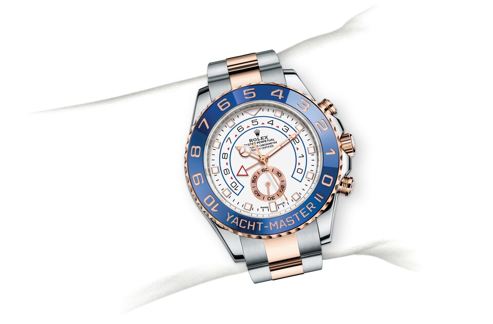Rolex Yacht-Master | 116681 | Yacht-Master II | Light dial | Ring Command Bezel | White dial | Everose Rolesor | m116681-0002 | Men Watch | Rolex Official Retailer - Srichai Watch