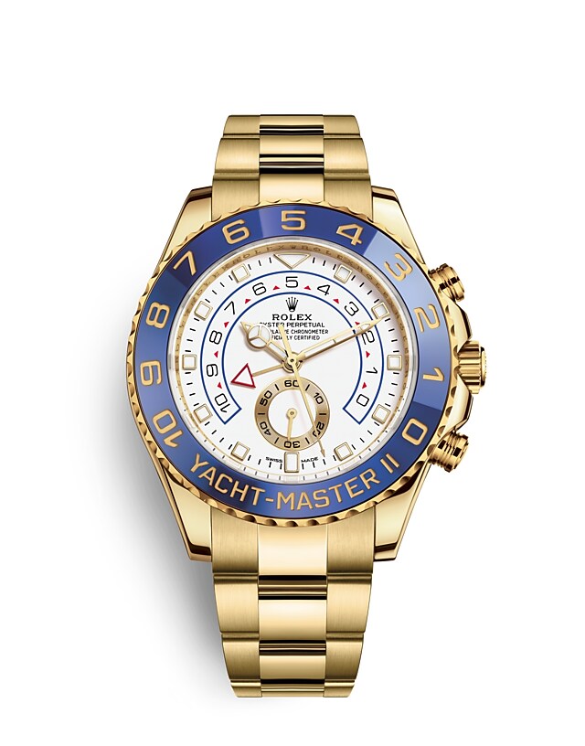 Rolex Yacht-Master | 116688 | Yacht-Master II | Light dial | Ring Command Bezel | White dial | 18 ct yellow gold | m116688-0002 | Men Watch | Rolex Official Retailer - Srichai Watch