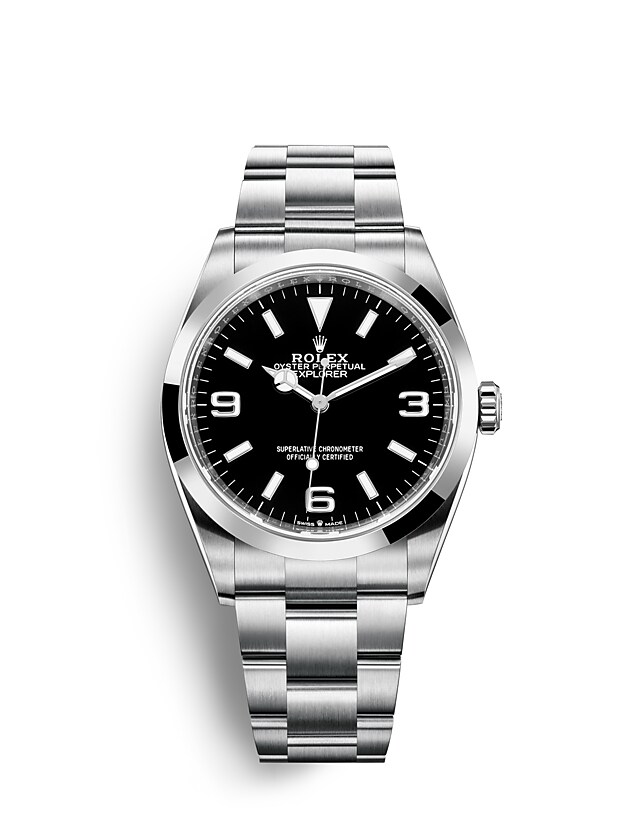 Rolex Explorer | 124270 | Explorer | Dark dial | Black dial | Smooth Bezel | Oystersteel | m124270-0001 | Men Watch | Rolex Official Retailer - Srichai Watch