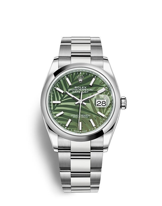 Rolex Datejust | 126200 | Datejust 36 | หน้าปัดสี | หน้าปัดสีเขียวมะกอก | Oystersteel | สายนาฬิกา Oyster | m126200-0020 | หญิง Watch | Rolex Official Retailer - Srichai Watch