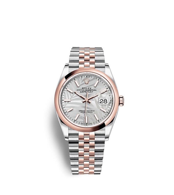 Rolex Datejust | 126201 | Datejust 36 | หน้าปัดสีอ่อน | หน้าปัดสีเงิน | Everose Rolesor | สายนาฬิกา Jubilee | m126201-0031 | ชาย Watch | Rolex Official Retailer - Srichai Watch