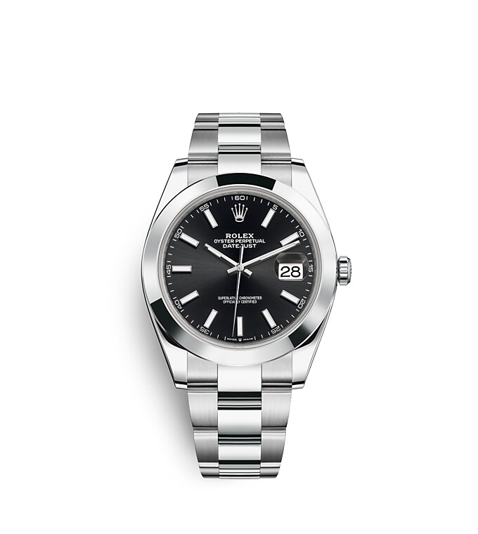 Rolex Datejust | 126300 | Datejust 41 | Dark dial | Bright black dial | Oystersteel | The Oyster bracelet | m126300-0011 | Men Watch | Rolex Official Retailer - Srichai Watch