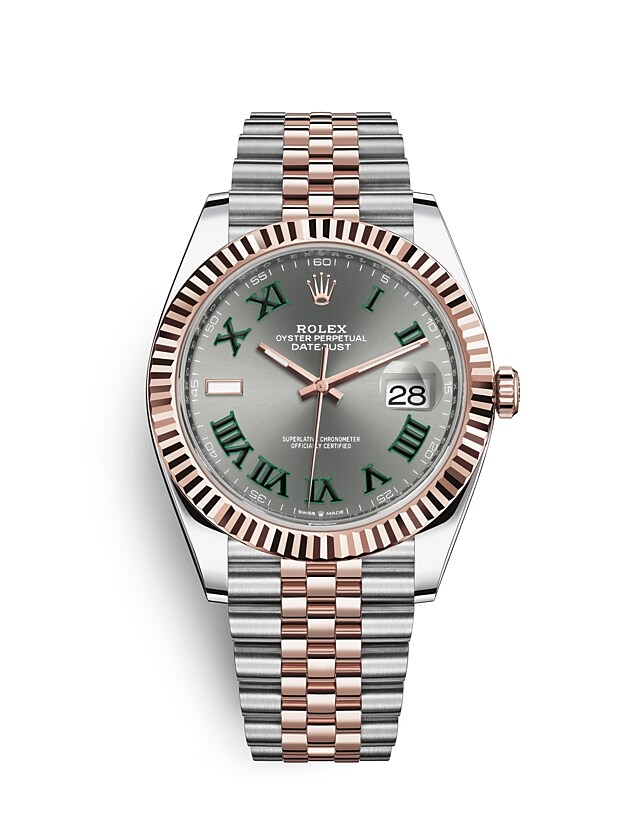 Rolex Datejust | 126331 | Datejust 41 | หน้าปัดสีเข้ม | หน้าปัดสีเทาอมน้ำเงิน | ขอบหน้าปัดแบบเซาะร่อง | Everose Rolesor | m126331-0016 | ชาย Watch | Rolex Official Retailer - Srichai Watch