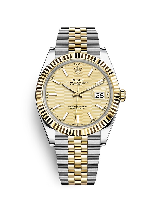 Rolex Datejust | 126333 | Datejust 41 | หน้าปัดสี | หน้าปัดสีทอง | ขอบหน้าปัดแบบเซาะร่อง | Yellow Rolesor | m126333-0022 | ชาย Watch | Rolex Official Retailer - Srichai Watch