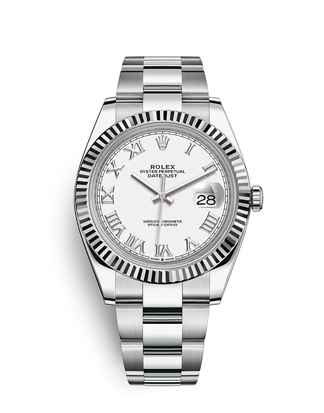 Rolex Datejust | 126334 | Datejust 41 | Light dial | The Fluted Bezel | White dial | White Rolesor | m126334-0023 | Men Watch | Rolex Official Retailer - Srichai Watch