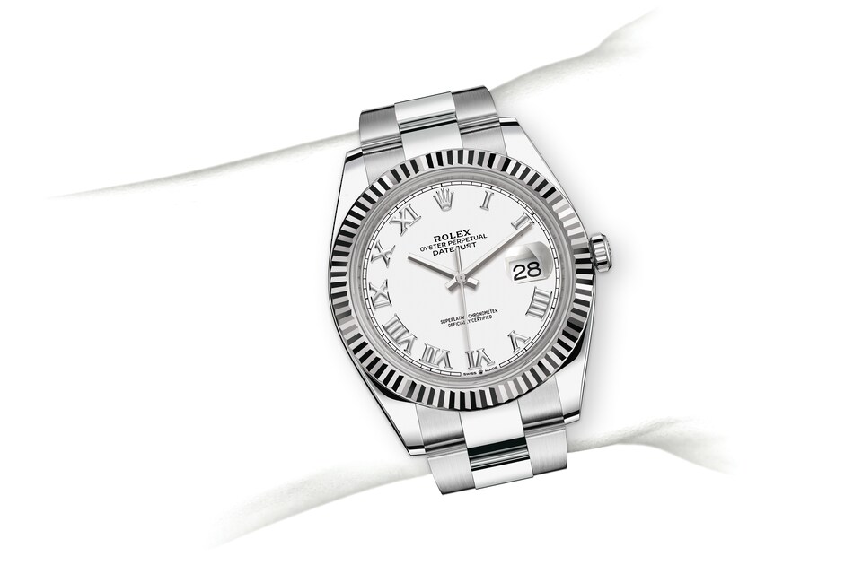 Rolex Datejust | 126334 | Datejust 41 | Light dial | The Fluted Bezel | White dial | White Rolesor | m126334-0023 | Men Watch | Rolex Official Retailer - Srichai Watch