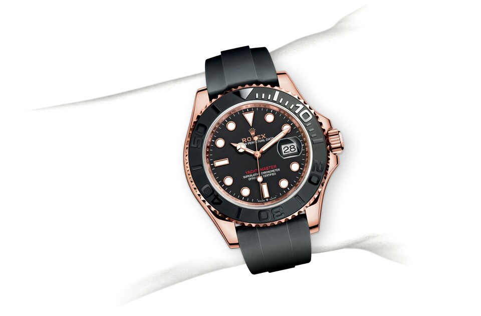 Rolex Yacht-Master | 126655 | Yacht-Master 40 | Dark dial | Bidirectional Rotatable Bezel | Intense black dial | 18 ct Everose gold | m126655-0002 | Men Watch | Rolex Official Retailer - Srichai Watch