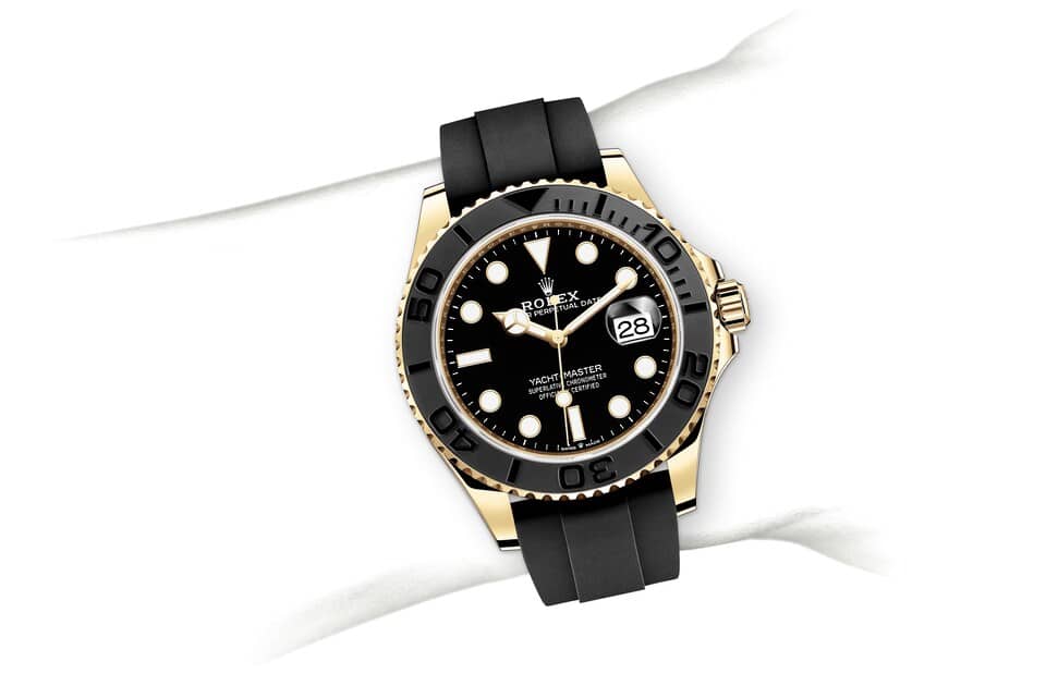Rolex Yacht-Master | 226658 | Yacht-Master 42 | หน้าปัดสีเข้ม | ขอบหน้าปัดแบบหมุนได้สองทิศทาง | หน้าปัดสีดำ | ทองคำ 18 กะรัต | m226658-0001 | ชาย Watch | Rolex Official Retailer - Srichai Watch