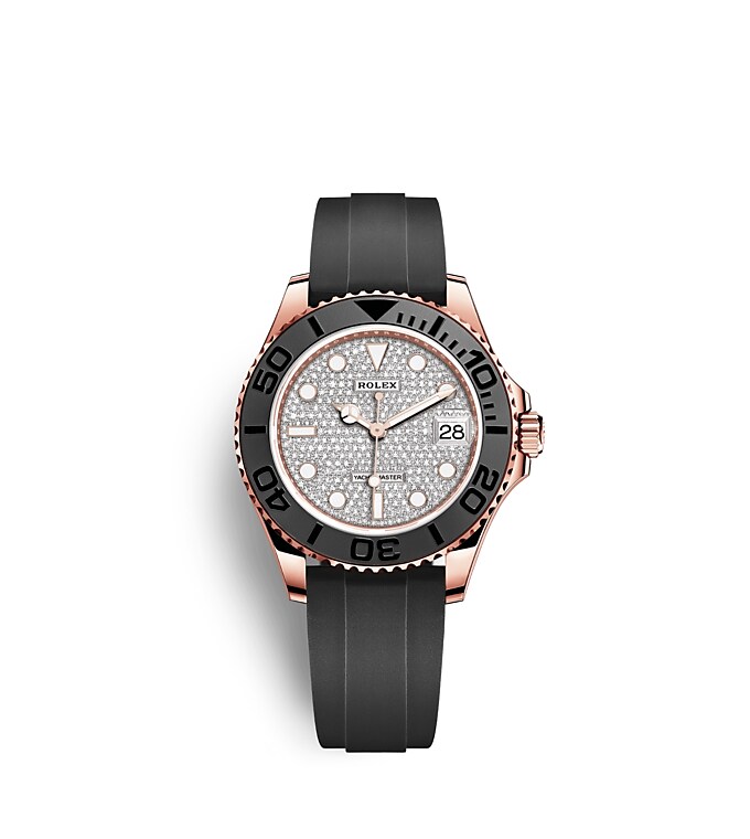 Rolex Yacht-Master | 268655 | Yacht-Master 37 | หน้าปัดประดับอัญมณี | หน้าปัดประดับเพชร | ขอบหน้าปัดแบบหมุนได้สองทิศทาง | เอเวอร์โรสโกลด์ 18 กะรัต | m268655-0019 | หญิง Watch | Rolex Official Retailer - Srichai Watch
