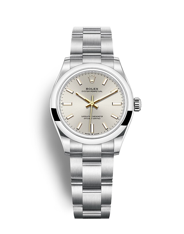 Rolex Oyster Perpetual | 277200 | Oyster Perpetual 31 | Light dial | Silver dial | Oystersteel | The Oyster bracelet | m277200-0001 | Women Watch | Rolex Official Retailer - Srichai Watch