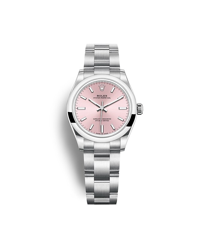 Rolex Oyster Perpetual | 277200 | Oyster Perpetual 31 | หน้าปัดสี | หน้าปัดสีชมพู | Oystersteel | สายนาฬิกา Oyster | m277200-0004 | หญิง Watch | Rolex Official Retailer - Srichai Watch