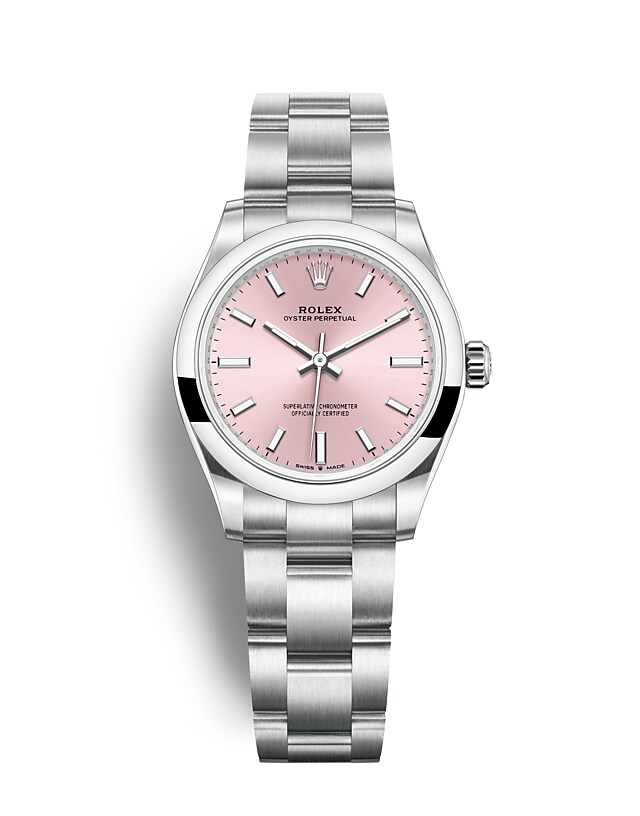 Rolex Oyster Perpetual | 277200 | Oyster Perpetual 31 | หน้าปัดสี | หน้าปัดสีชมพู | Oystersteel | สายนาฬิกา Oyster | m277200-0004 | หญิง Watch | Rolex Official Retailer - Srichai Watch