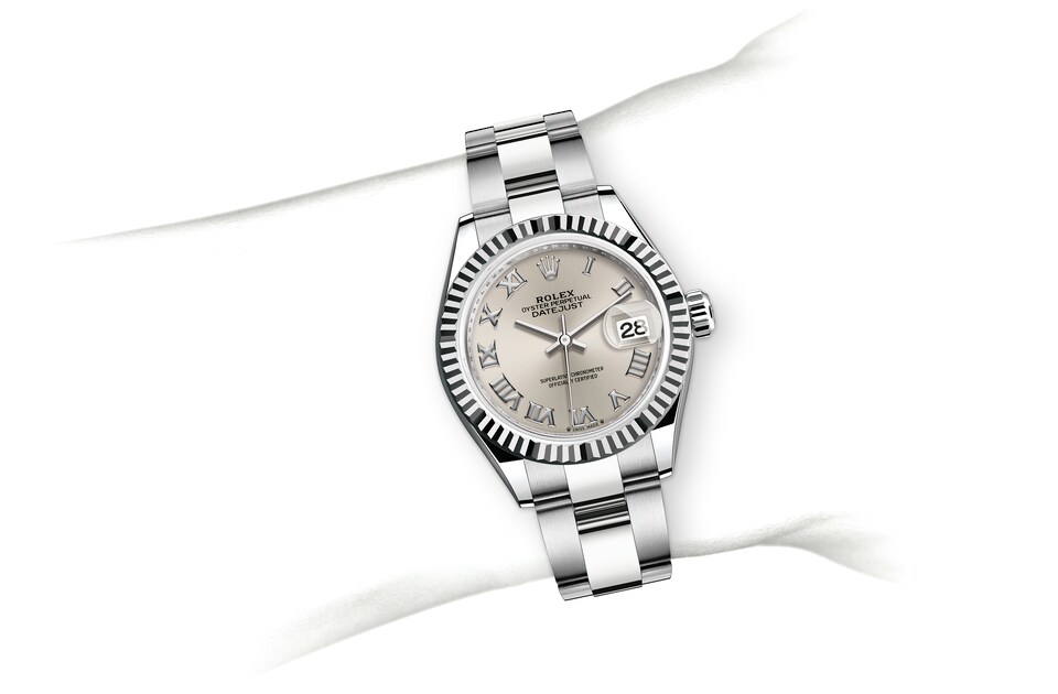 Rolex Lady-Datejust | 279174 | Lady-Datejust | Light dial | Silver dial | The Fluted Bezel | White Rolesor | m279174-0008 | Women Watch | Rolex Official Retailer - Srichai Watch