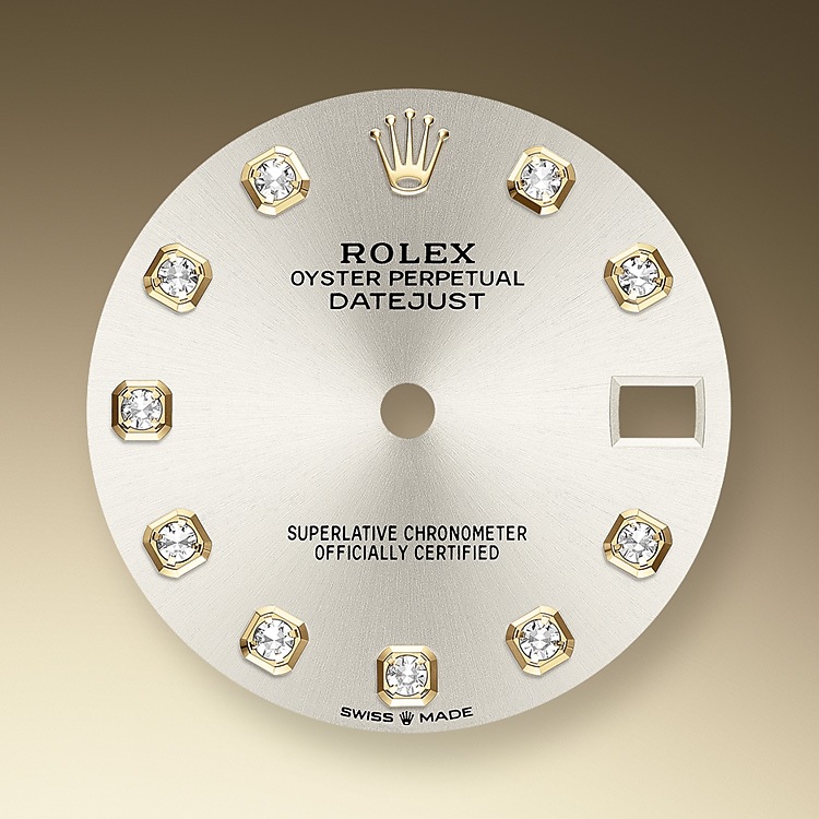 Rolex Datejust | 278278 | Datejust 31 | Light dial | Silver dial | The Fluted Bezel | 18 ct yellow gold | m278278-0034 | Women Watch | Rolex Official Retailer - Srichai Watch