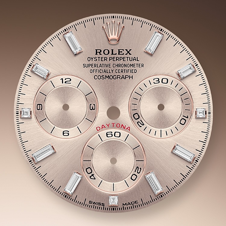 Rolex Cosmograph Daytona | 116505 | Cosmograph Daytona | Light dial | Sundust Dial | The tachymetric scale | 18 ct Everose gold | m116505-0017 | Men Watch | Rolex Official Retailer - Srichai Watch
