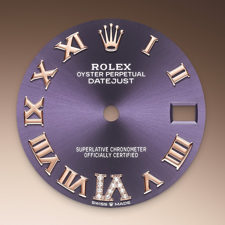 Rolex Datejust | 278275 | Datejust 31 | Coloured dial | Aubergine Dial | Fluted bezel | 18 ct Everose gold | M278275-0029 | Women Watch | Rolex Official Retailer - Srichai Watch