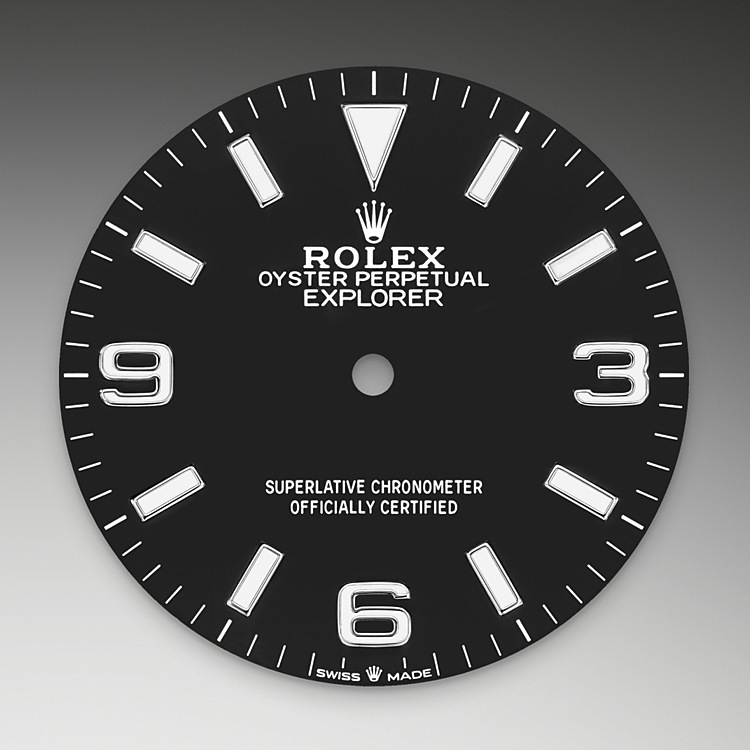Rolex Explorer | 124270 | Explorer 36 | หน้าปัดสีเข้ม | หน้าปัดสีดำ | ขอบหน้าปัดแบบเรียบ | Oystersteel | M124270-0001 | ชาย Watch | Rolex Official Retailer - Srichai Watch