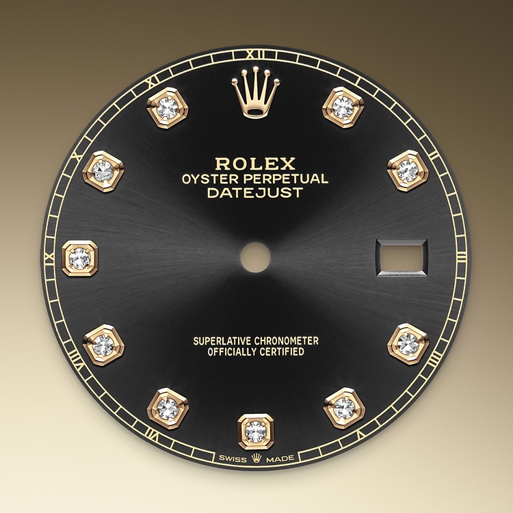Rolex Datejust | 126333 | Datejust 41 | Dark dial | Bright black dial | Fluted bezel | Yellow Rolesor | M126333-0005 | Men Watch | Rolex Official Retailer - Srichai Watch