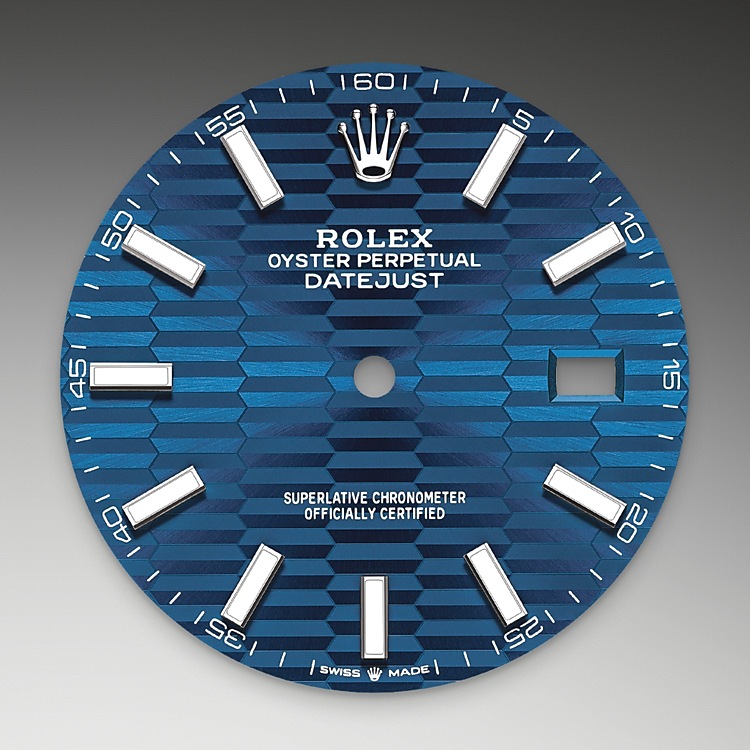Rolex Datejust | 126334 | Datejust 41 | Coloured dial | Bright blue dial | Fluted bezel | White Rolesor | M126334-0032 | Men Watch | Rolex Official Retailer - Srichai Watch