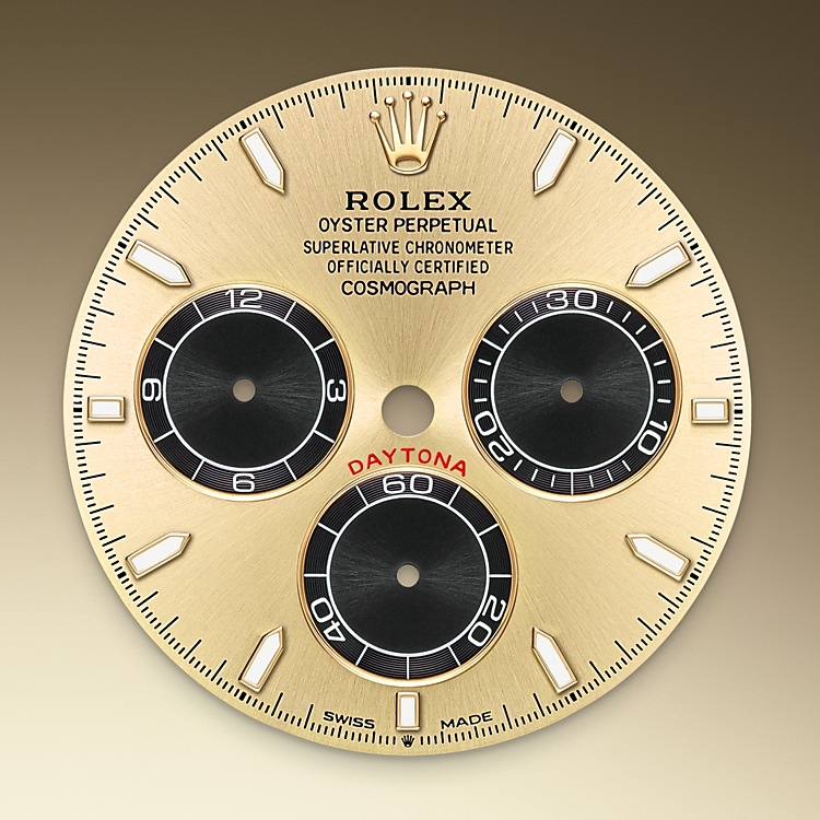 Rolex Cosmograph Daytona | 126518LN | Cosmograph Daytona | หน้าปัดสี | สาย Oysterflex | ทองคำ 18 กะรัต | หน้าปัดสีทองและสีดำสว่าง | M126518LN-0012 | ชาย Watch | Rolex Official Retailer - Srichai Watch