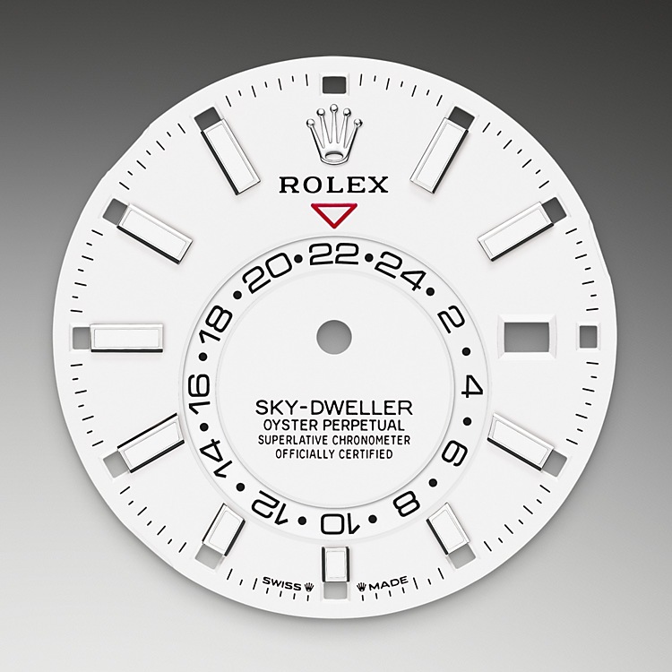 Rolex Sky-Dweller | 336934 | Sky-Dweller | หน้าปัดสีอ่อน | หน้าปัดสีขาวเข้ม | ขอบหน้าปัดแบบร่อง | White Rolesor | M336934-0004 | ชาย Watch | Rolex Official Retailer - Srichai Watch