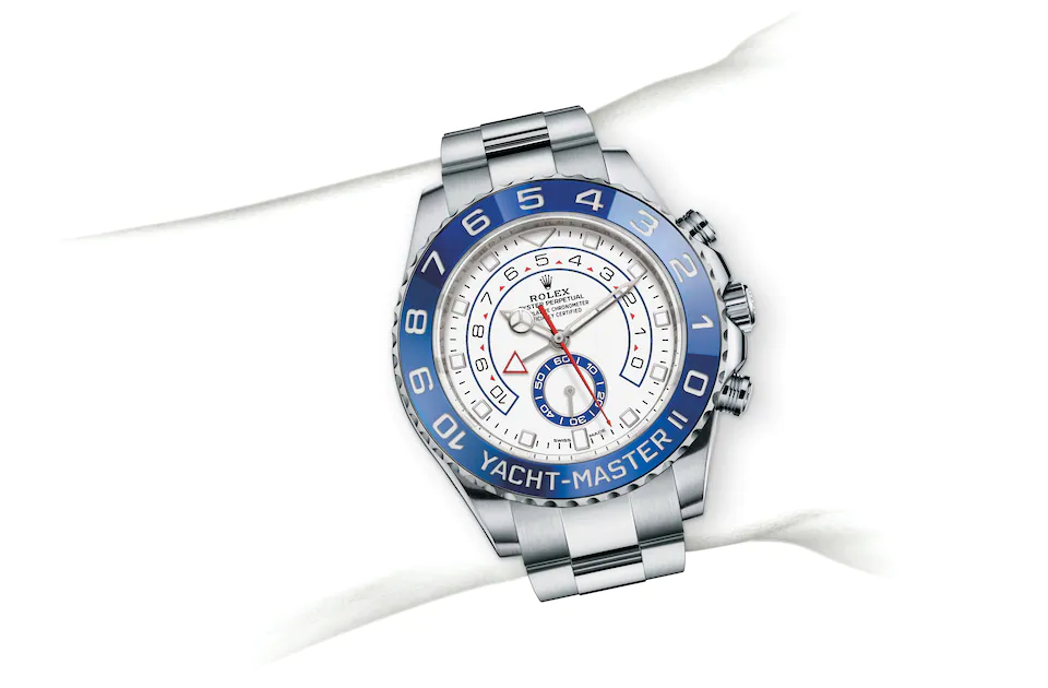 Rolex Yacht-Master | 116680 | Yacht-Master II | Light dial | Ring Command Bezel | White dial | Oystersteel | M116680-0002 | Men Watch | Rolex Official Retailer - Srichai Watch