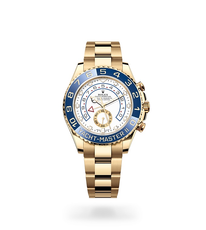 Rolex Yacht-Master | 116688 | Yacht-Master II | Light dial | Ring Command Bezel | White dial | 18 ct yellow gold | M116688-0002 | Men Watch | Rolex Official Retailer - Srichai Watch