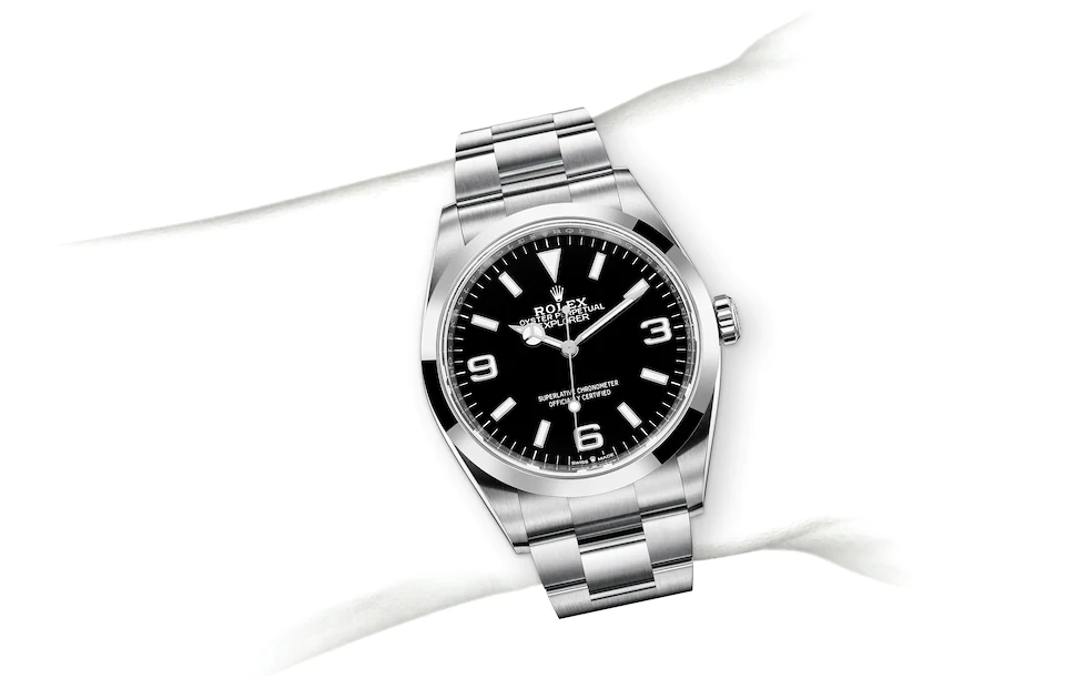 Rolex Explorer | 124270 | Explorer 36 | Dark dial | Black dial | Smooth Bezel | Oystersteel | M124270-0001 | Men Watch | Rolex Official Retailer - Srichai Watch