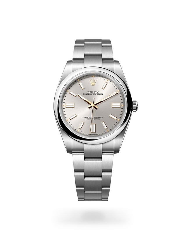 Rolex Oyster Perpetual | 124300 | Oyster Perpetual 41 | Light dial | Silver dial | Oystersteel | The Oyster bracelet | M124300-0001 | Men Watch | Rolex Official Retailer - Srichai Watch