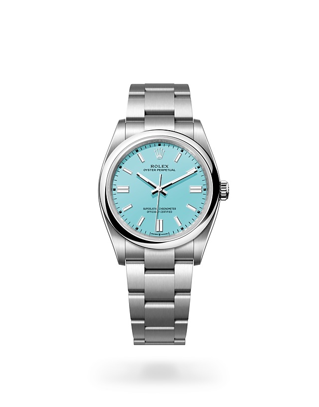 Rolex Oyster Perpetual | 126000 | Oyster Perpetual 36 | หน้าปัดสี | หน้าปัดสีฟ้าเทอร์ควอยซ์ | Oystersteel | สายนาฬิกา Oyster | M126000-0006 | ชาย Watch | Rolex Official Retailer - Srichai Watch