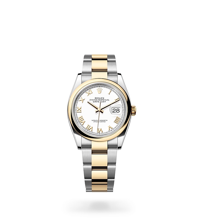 Rolex Datejust | 126203 | Datejust 36 | Light dial | White dial | Yellow Rolesor | The Oyster bracelet | M126203-0030 | Men Watch | Rolex Official Retailer - Srichai Watch